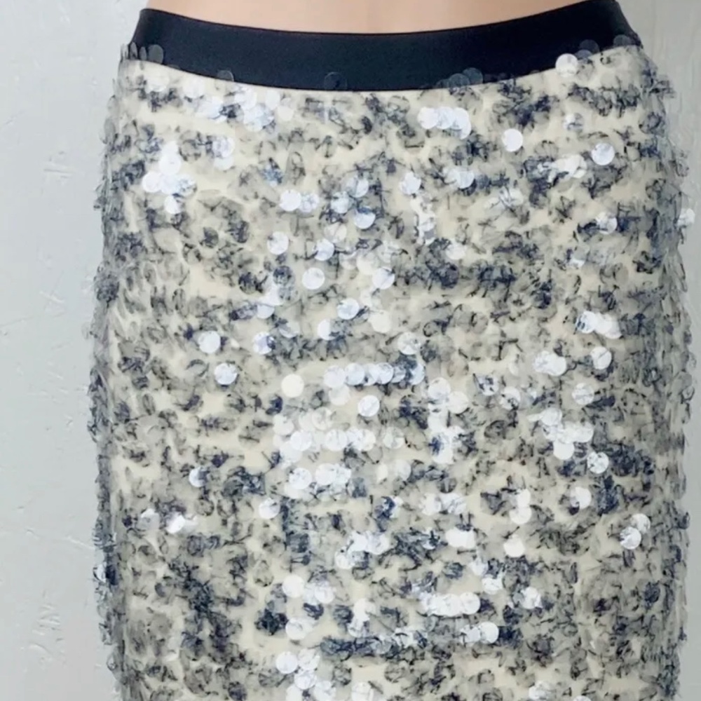 J. Crew Collection Big Sequins Merino Wool Knit Sweater Midi Skirt Size Small
